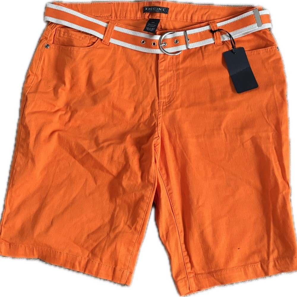 Baccini Orange Women’s Flat Front Shorts